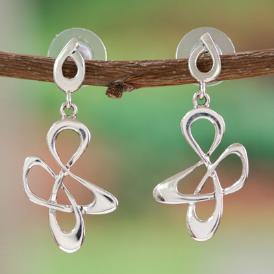 Sterling silver dangle earrings, Freedom Song