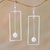 Sterling silver filigree dangle earrings, 'Pretty Pendulums' - Sterling Silver Filigree Rectangle Frame Dangle Earrings thumbail