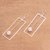 Sterling silver filigree dangle earrings, 'Pretty Pendulums' - Sterling Silver Filigree Rectangle Frame Dangle Earrings (image 2c) thumbail