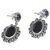 Amethyst and onyx earrings, 'Equilibrium' - Amethyst and onyx earrings (image 2b) thumbail