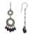 Pearl chandelier earrings, 'Eclipse in Black' - Pearl chandelier earrings (image 2b) thumbail