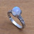 Rainbow moonstone single stone ring, 'Temple Heirloom' - Rainbow Moonstone Single Stone Ring Crafted in Bali (image 2b) thumbail