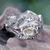 Citrine cocktail ring, 'Monkey Glam' - Silver and Citrine Monkey Theme Ring thumbail