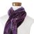 Cotton blend scarf, 'Orchid Dreamer' - Cotton Blend scarf (image 2c) thumbail