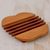 Cedar wood trivet, 'Sweet Apple' - Cedar Wood Trivet Apple Shape from Guatemala (image 2b) thumbail