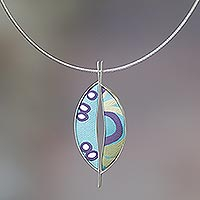 Sterling silver pendant necklace, 'Sexy Half Moons' - Fair Trade Indonesian Modern Pendant Necklace