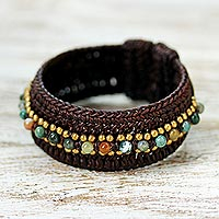 Agate cuff bracelet, 'Thai Supreme' - Agate Cuff Bracelet from Thailand