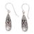 Cultured pearl dangle earrings, 'Radiant Lotus Bud' - Ornate Balinese Silver and Cultured Pearl Earrings thumbail