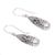 Cultured pearl dangle earrings, 'Radiant Lotus Bud' - Ornate Balinese Silver and Cultured Pearl Earrings (image 2b) thumbail