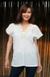 Cotton blouse, 'Ivory Melody' - Handmade Embroidered Cotton Blouse thumbail