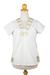 Cotton blouse, 'Ivory Melody' - Handmade Embroidered Cotton Blouse (image 2c) thumbail