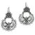 Turquoise dangle earrings, 'Floral Thoughts' - Hand Made Sterling Silver Turquoise Dangle Earrings Mexico (image 2a) thumbail