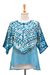 Cotton batik blouse, 'Blue Illusion' - Blue Cotton Batik Blouse Hand Crafted in Thailand thumbail