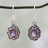 Featured review for Amethyst dangle earrings, Indian Basket