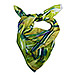Hand-painted bandana, 'Green Fields' - Artisan Hand Painted Rayon Scarf
