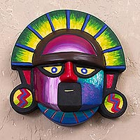 Ceramic mask, 'Cultural Tumi' - Handcrafted Ceramic Tumi Mask from Peru