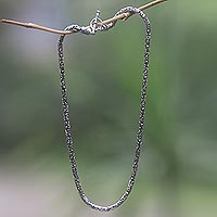 Sterling silver chain necklace, 'Balinese Grace' - Sterling Silver Chain Necklace