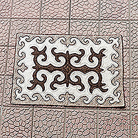 Wool area rug, 'Sylvan Majesty' (2x3.5) - Handmade Shyrdak Wool Area Rug in Brown Hues (2x3.5)