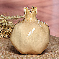 Wood figurine, 'Commitment Icon' (medium) - Hand-Painted Ivory Linden Tree Wood Figurine (Medium)