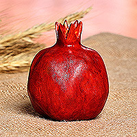 Wood figurine, 'Passion Message' (small) - Hand-Painted Red Linden Tree Wood Figurine (Small)