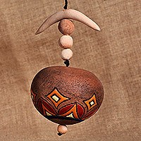 Ceramic wall decor, 'Starry Daghdghan' - Traditional Starry Ceramic Daghdghan Wall Accent