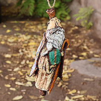 Papier mache ornament, 'A Wise Pilgrim' - Hand-Painted Papier Mache Wise Pilgrim Ornament from Armenia