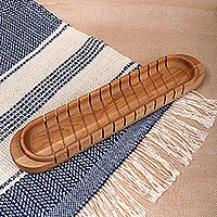 Wood breadboard, 'Warm Delicacies' - Hand-Carved Beechwood Cutting Breadboard Crafted in Armenia