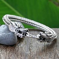 Sterling silver chain bracelet,