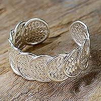 Sterling silver cuff bracelet,