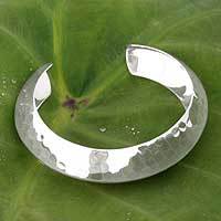 Sterling silver cuff bracelet,