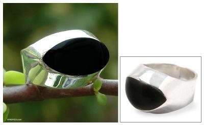 Onyx cocktail ring