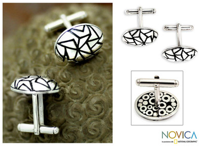 Sterling silver cufflinks, Puzzle