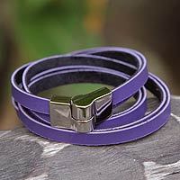Leather wrap bracelet,
