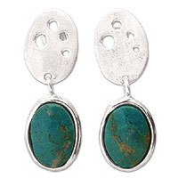 Chrysocolla earrings,