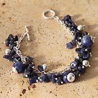Sodalite beaded bracelet,