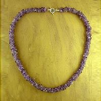 Amethyst beaded necklace,