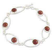 Jasper link bracelet,