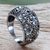Sterling silver flower ring, 'Frangipani Mystique' - Sterling silver flower ring thumbail
