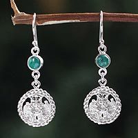 Chrysocolla dangle earrings,