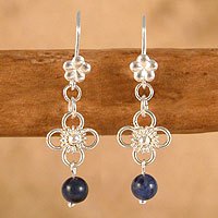 Sodalite chandelier earrings,