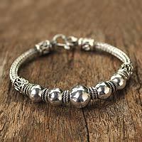 Sterling silver braided bracelet,