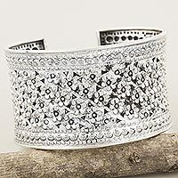 Silver cuff bracelet,