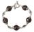 Smoky quartz link bracelet, 'Regal Elegance' (8-inch) - Smoky quartz link bracelet (8-inch) (image 2a) thumbail