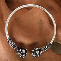 Sterling silver wrap bracelet,