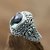 Prasiolite single stone ring, 'Sacred Waters' - Prasiolite on Sterling Silver Ring Bali Artisan Jewelry thumbail