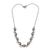 Cultured pearl link necklace, 'Moons and Shooting Stars' - Pearl and Sterling Silver Link Necklace thumbail