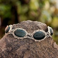 Jade link bracelet,