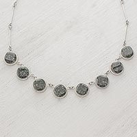 Jade link necklace,