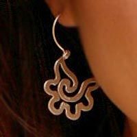 Sterling silver hoop earrings,