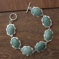 Jade link bracelet,